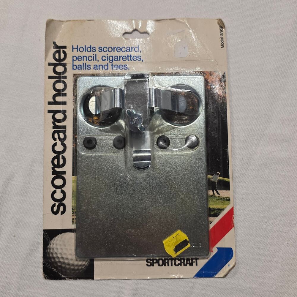 Scorecard Holder Sportcraft Metal Vintage Deadstock New in Box Golf Collectible